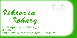 viktoria kohary business card